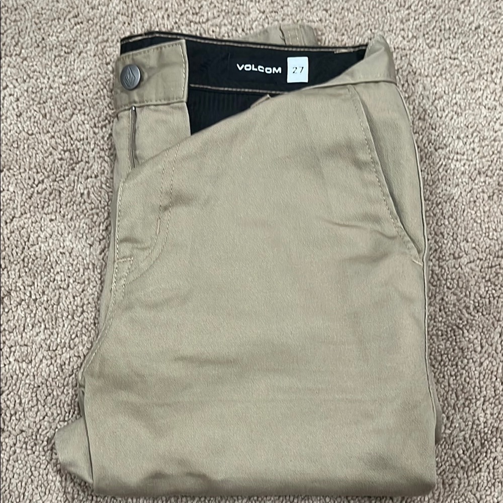 Volcom Tan Chinos Versatile Cotton Twill